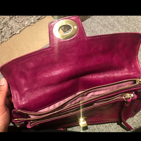 Large Coach Magenta Clutch Wristlet - Picture 4 of 6